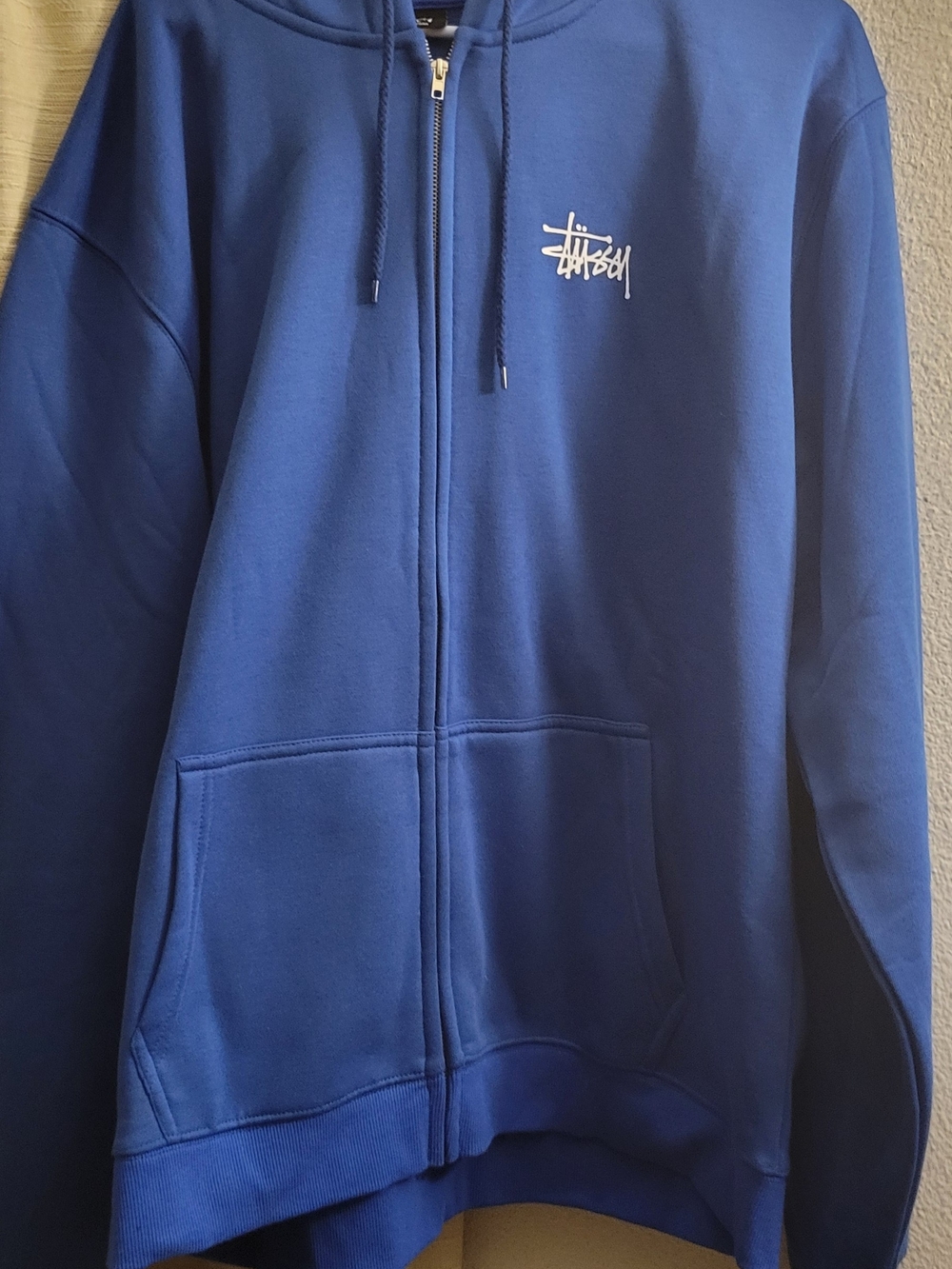 Stussy Blue Zip-Up Hoodie Jacket